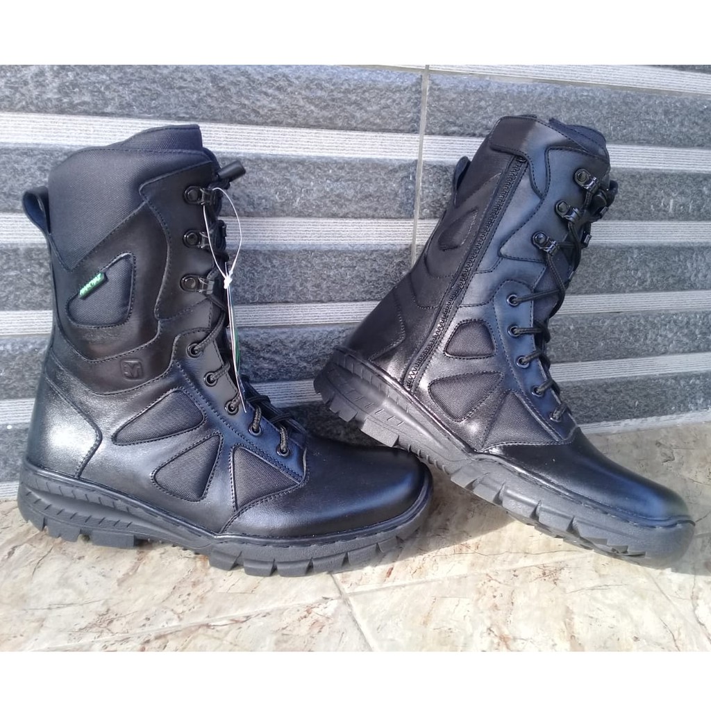 Sepatu PDL Kulit Asli Merk MARCHAZ Sepatu PDL Tni Polri Security Satpam Sepatu Boots Pria Kulit Asli