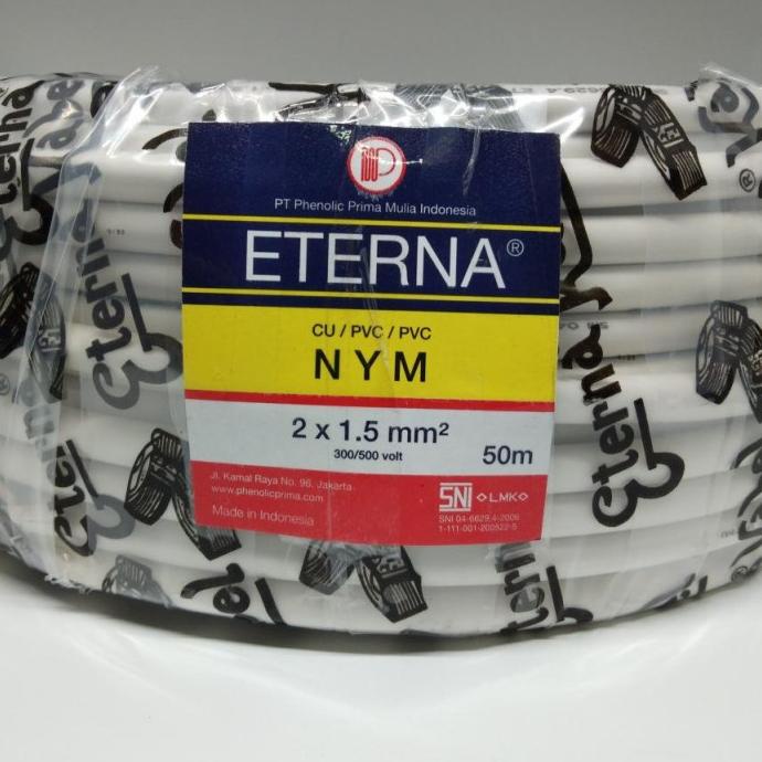 TERBARU KABEL LISTRIK NYM 2X1.5 / 2 X 2.5 TEMBAGA 1 ROLL ISI 50 METER FHG6456ES