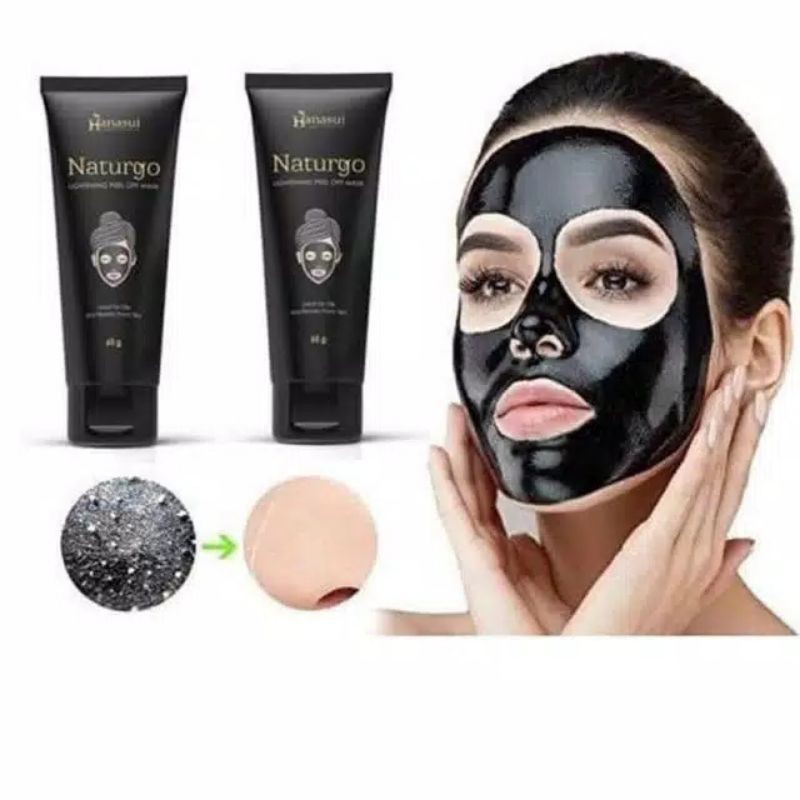 [ORIGINAL MASK] HANASUI NATURGO TUBE BLACK MASK / NATURGO LIGHTENING