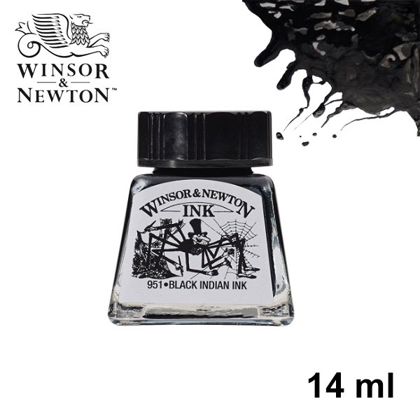

Winsor & Newton Drawing Ink Black 14ml (Indian Ink)