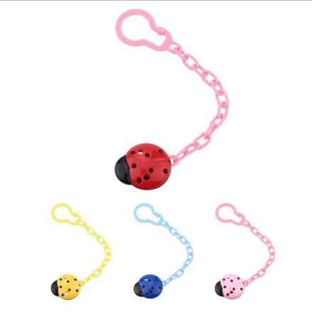 Ladybugs Pacifier Clip - Gantungan Empeng Clip - Pacifier Holder Ladybugs - Tali Empeng / Tali Dot