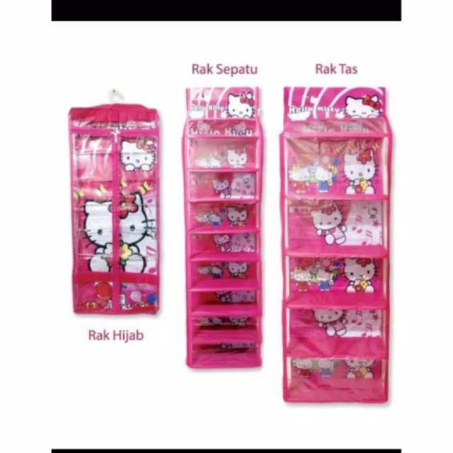 HEMAT RAK GANTUNG SET 3 IN 1 Rak Sepatu ,rak tas dan rak hijab rak gantung murah rak ras rak sepatu