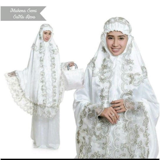 Lagi Murah Grosir_Solo// Mukena Remaja Intan Ukuran Standart Ra IW118  Sutra Velvet Kd Rewa