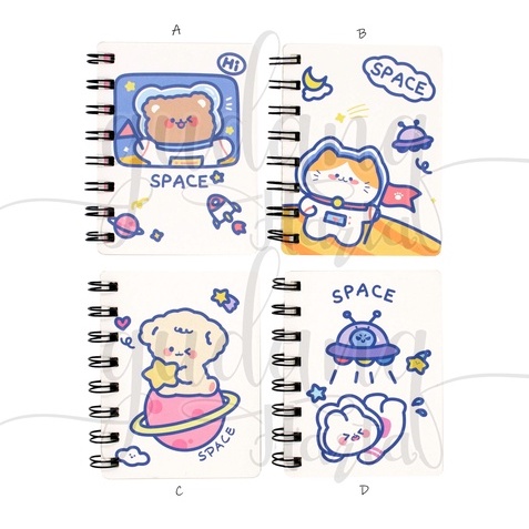 

Notebook A7 Spiral Astro Bear Buku Catatan Mini Luar Angkasa GH 308748