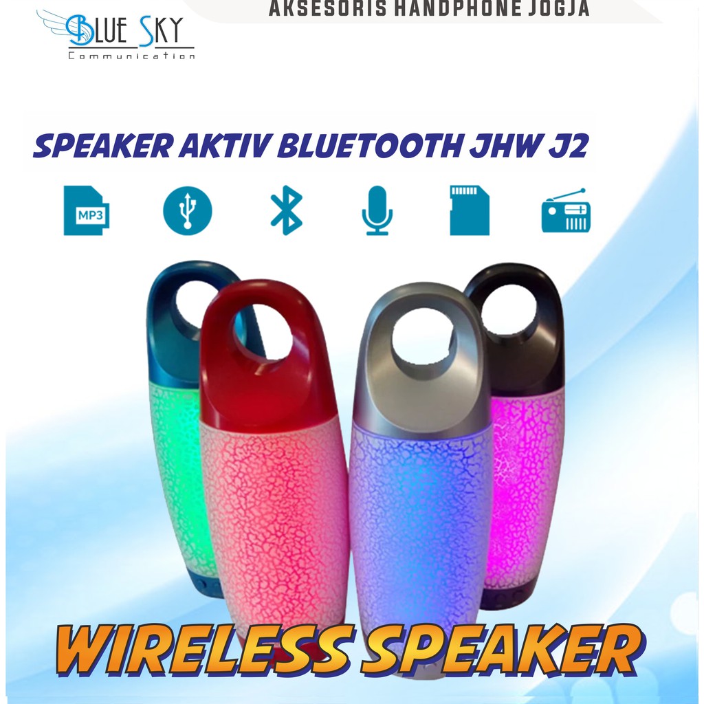 SPEAKER AKTIF BLUETOOTH JHW J2 LED LIGHTS PORTABLE WIRELESS