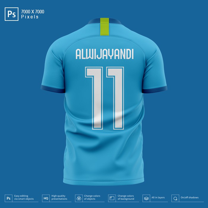 MOCKUP JERSEY BOLA/FUTSAL NIKE KERAH V-NECK - RESOLUSI 7000x7000 Pixels (BACK)