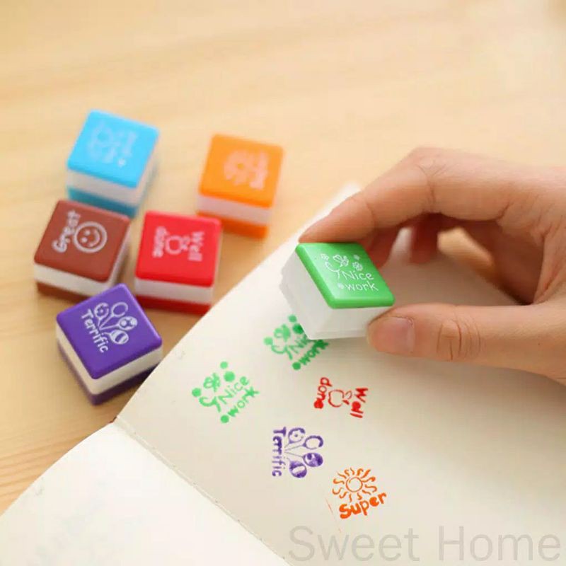 

Stamp Stempel Cap Karet English Word Pattern Lucu Unik Stationery Alat Tulis Dekorasi Scarpbook
