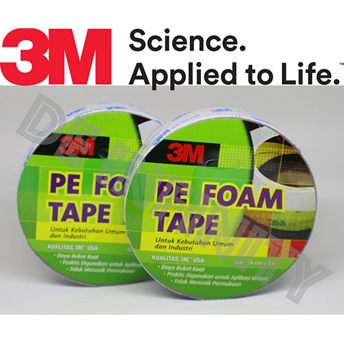

uble Tape 3M 1600 T PE Foam Tape 24mm x 4 M Meter