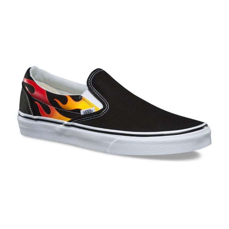 Vans Slip On Flame Pack Black White Original