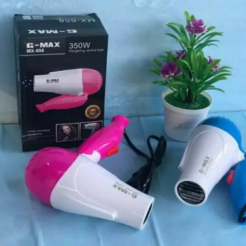 Hairdryer Alat Pengering Rambut Lipat G-Max MX-658