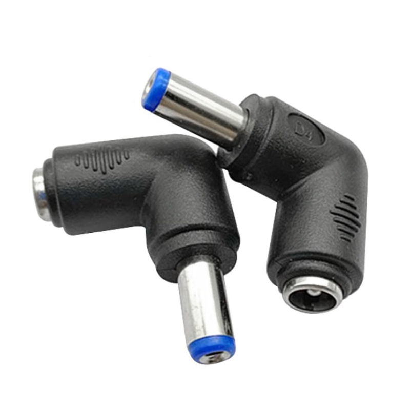 Btsg Untuk Jack DC 5.5x2.1mm Male To 5.5x2.1mm Female Right Angle Adapter 5paket Sudut 90derajat