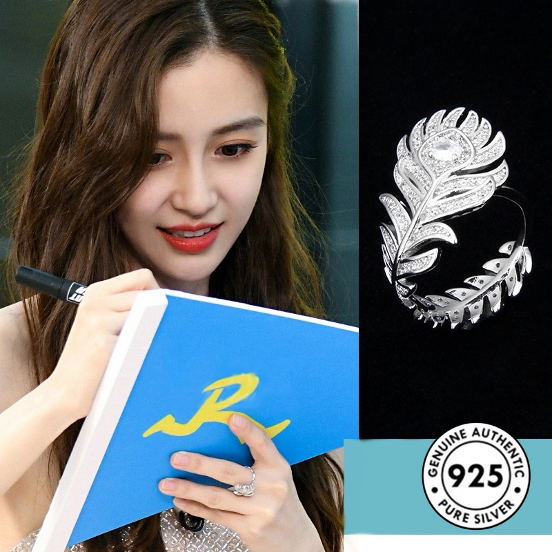 Cincin Sterling Silver 925 Model Bulu Untuk Wanita