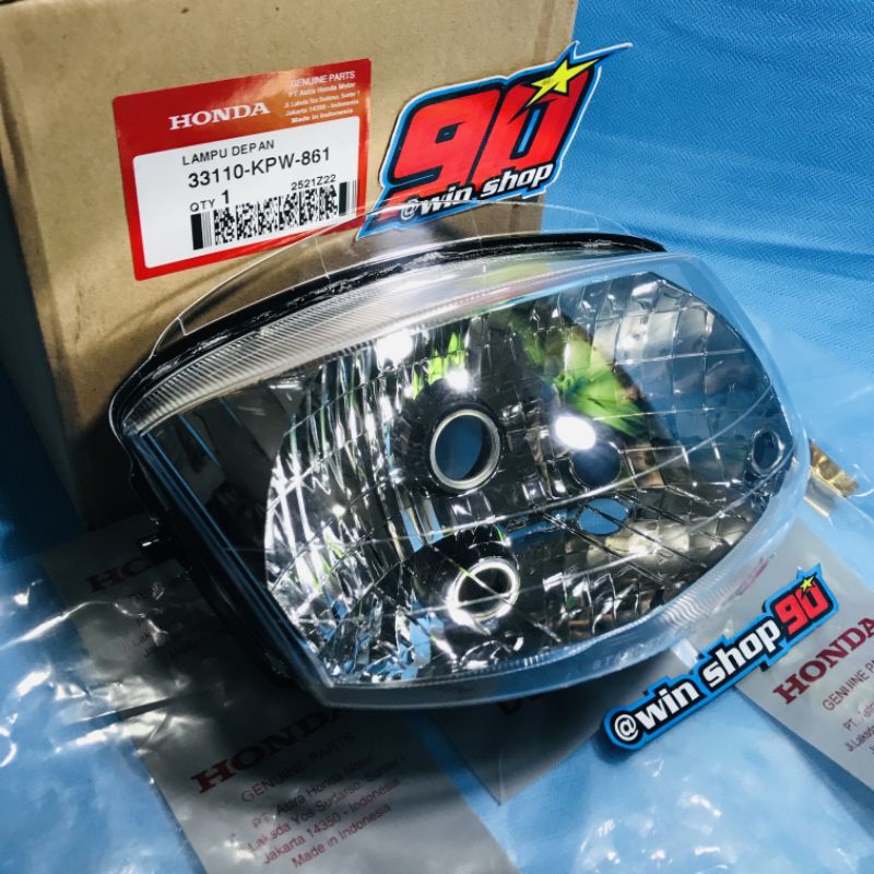 reflektor kaca headlamp hedlamp lampu depan Kirana 125 original AHM stanley