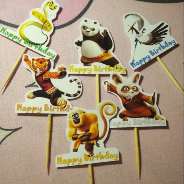 

topper hiasan kue kungfu panda