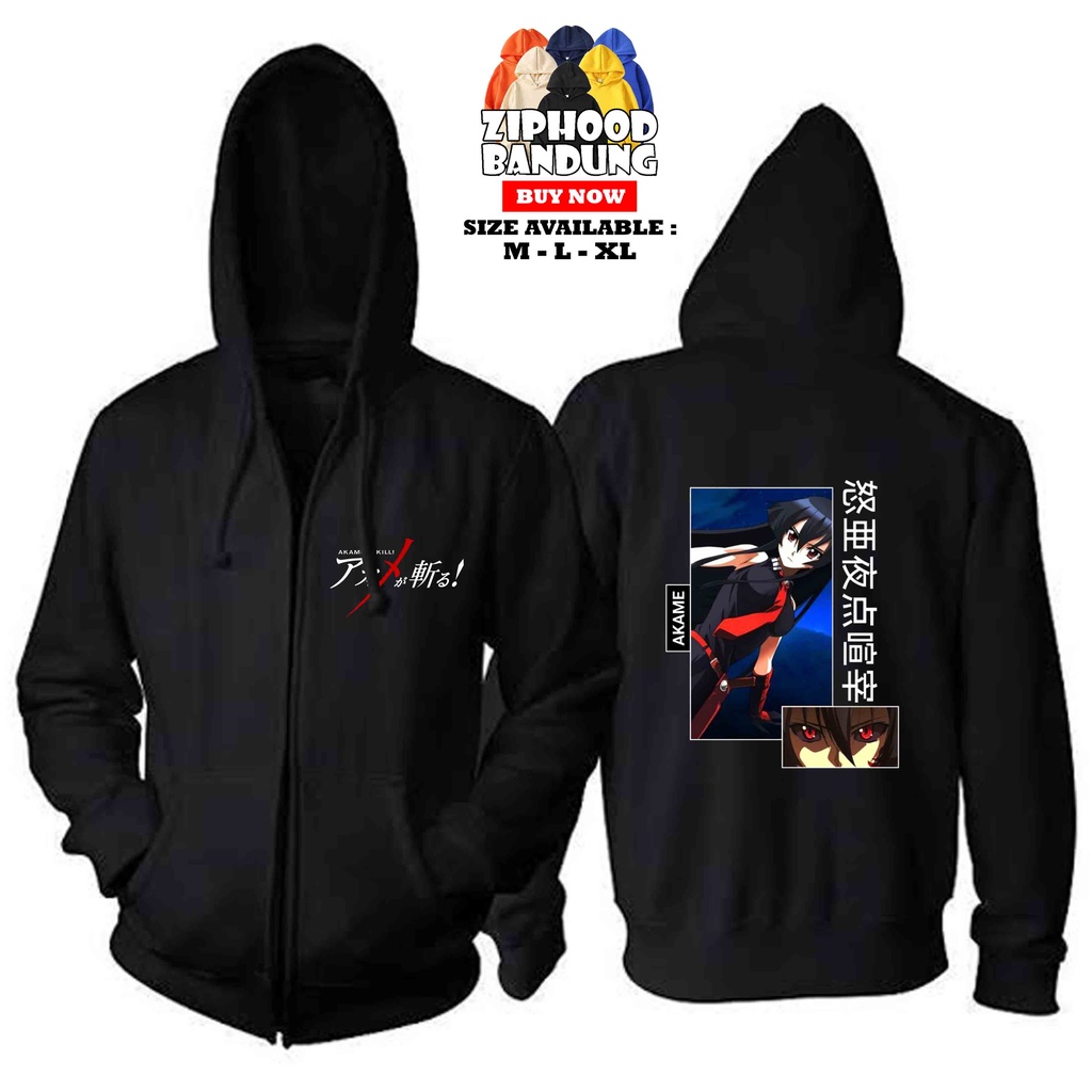 Jaket Zipper Hoodie Dewasa Akame - Kaos Akame Ga Kill 673 - ZIPHOOD BANDUNG
