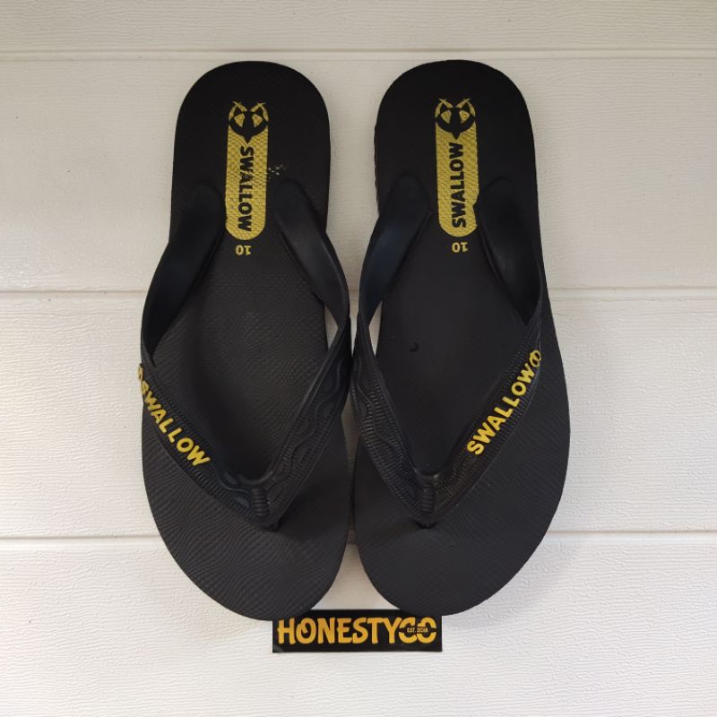 Sandal Jepit Swallow Pria Wanita Hitam Series HONESTYCO