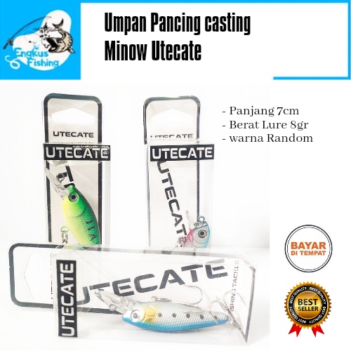 Umpan Pancing Minnow Utecate Umpan Casting - Engkus Fishing