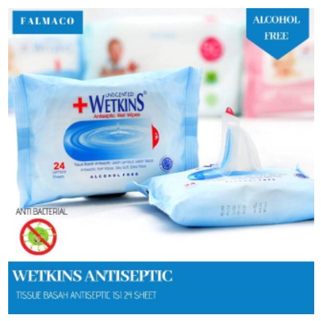 TISSUE BASAH WETKINS TISU BASAH ANTISEPTIC