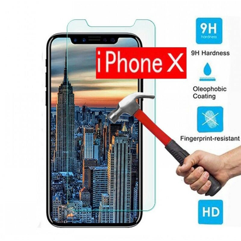 Pelindung Layar Tempered Glass Premium untuk iPhone X