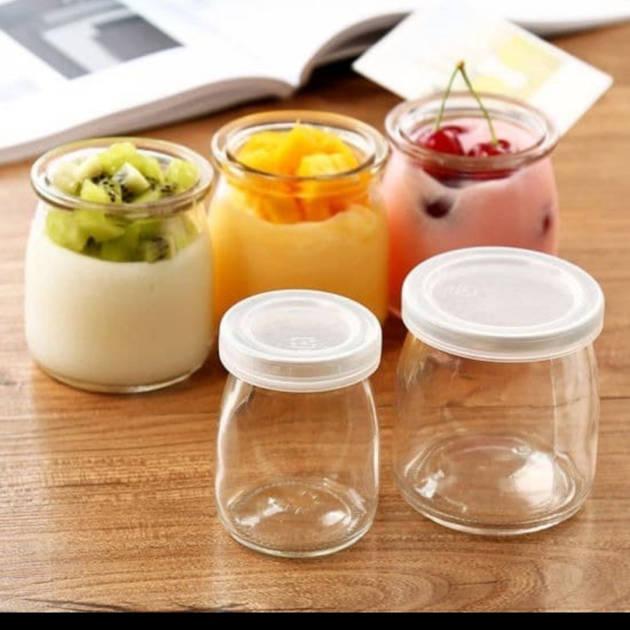 Botol Jar Toples Kaca Tempat Puding Selai Susu Yogurt Wadah Bumbu New