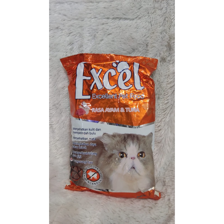 Excel Ayam Tuna 500gr (ORANGE) Pakan Kucing Excel Makanan Kucing Kering
