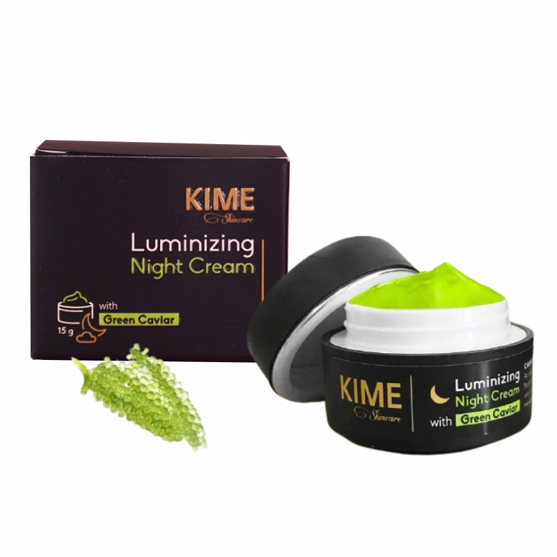 Kime Skincare Luminizing Jeju Night Cream With Extract Green Caviar | Krim Malam