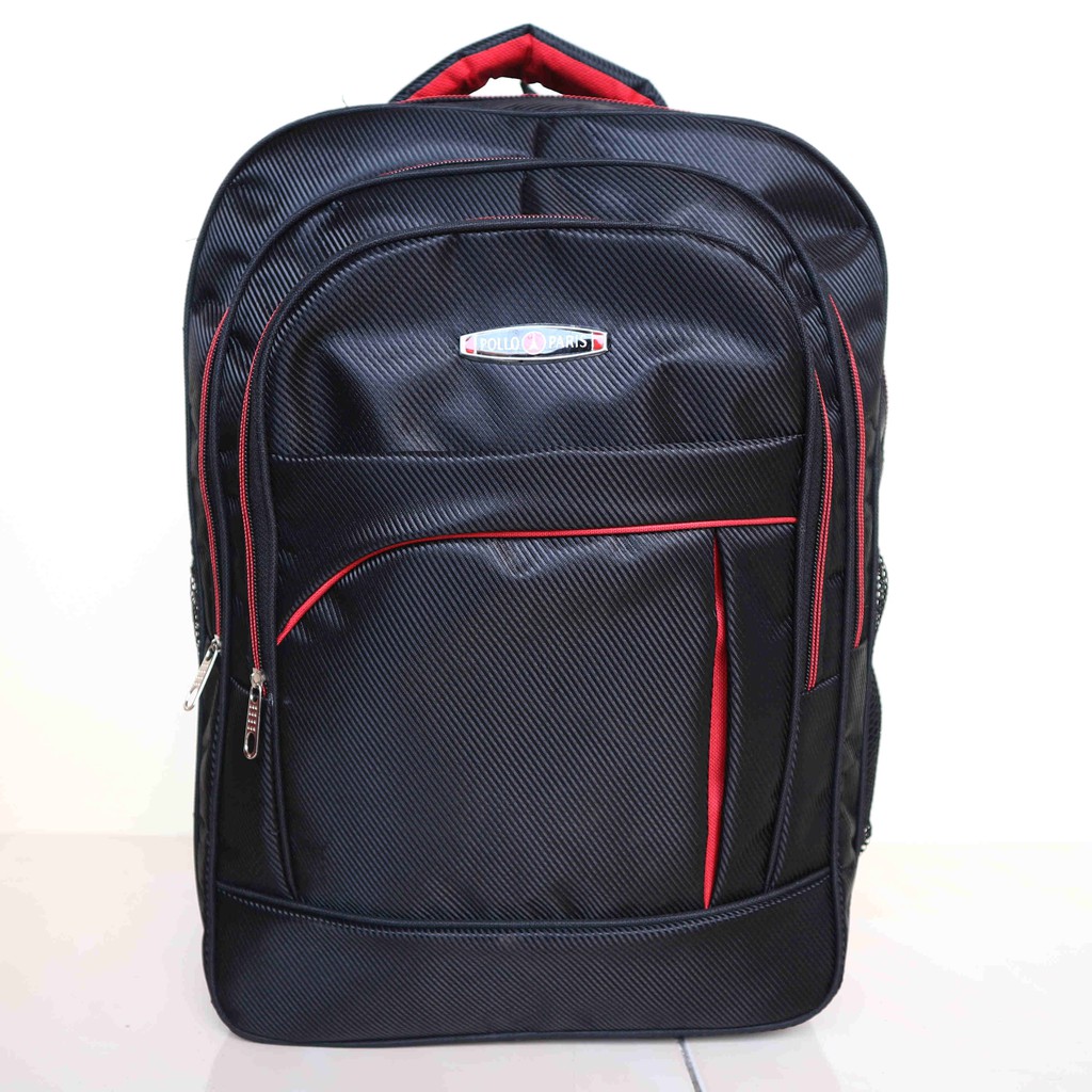 Tas Ransel Laptop Hitam Backpack Sekolah Kuliah Kerja Pria Wanita Besar Kuat Awet Murah Berkualitas