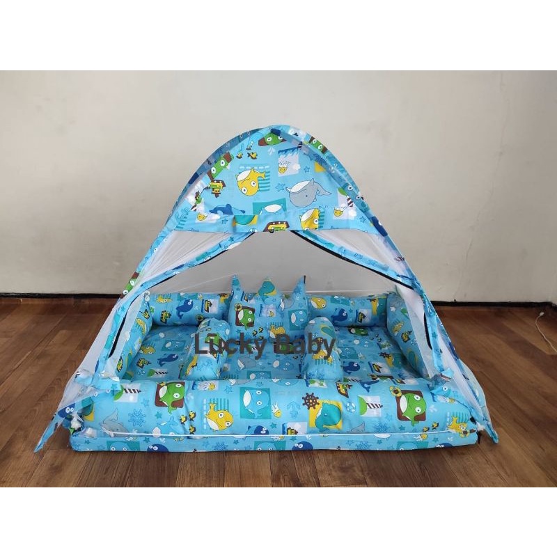 Kasur Bayi Kolam Kulambu Tenda Motif Dolphin