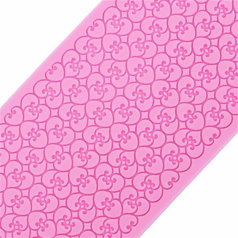3D Silicon Mold Fondant Cake Decoration - Flower Chain Lace 16.5x7cm