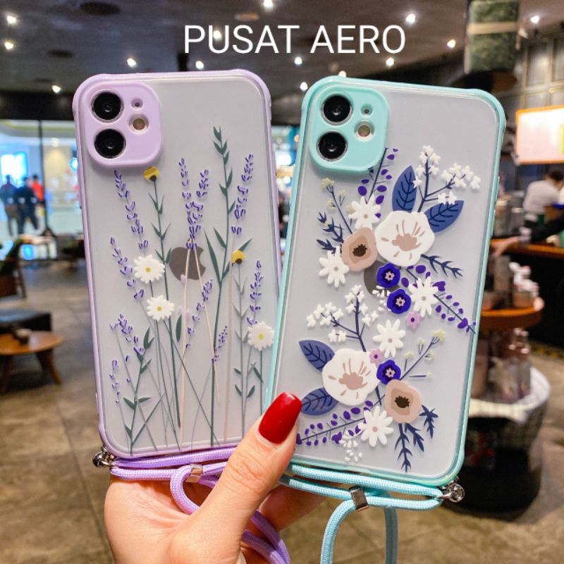 CASE SLING CHOICE GAMBAR BUNGA A10S A20S A10 A20 A50 A31 A51 J2PRIME A12 A02S C15 REALME 5 C17 XIOMI