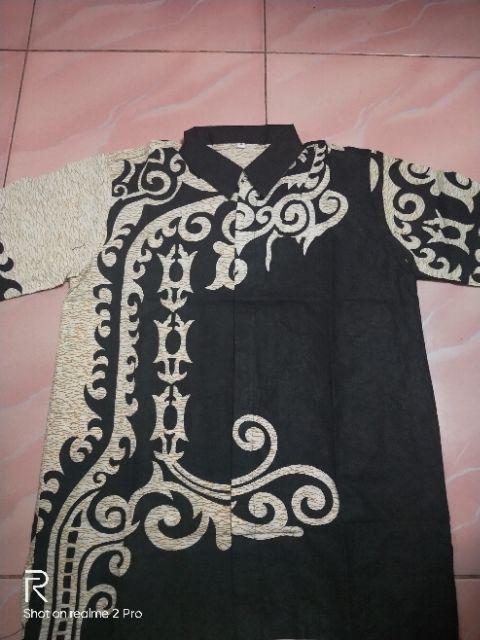 Risna Batik Hrb26 Kenongo Kemeja Hem Pendek Padi Pekalongan M L Xl Murah Keren Batik Pria Wajik Biru