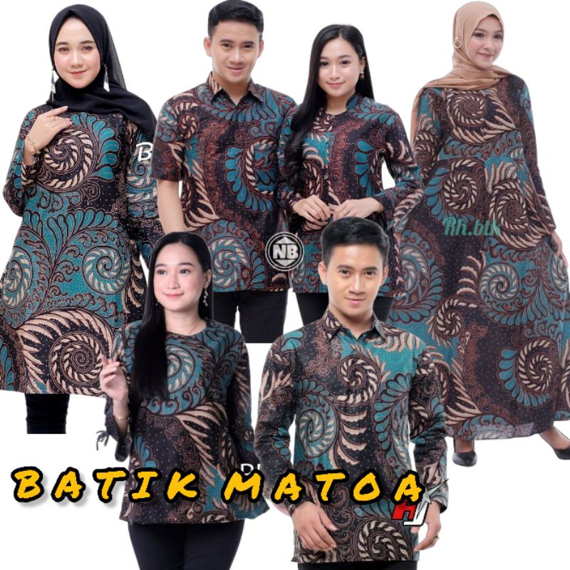 Jual Maura Couple Sania Ruffle Batik Couple Ori Ndoro Jowi Garansi