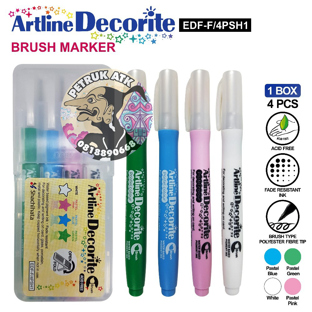 

[SET] SPIDOL BRUSH MARKER EDF-F / 4PSH1 (4 WARNA)*