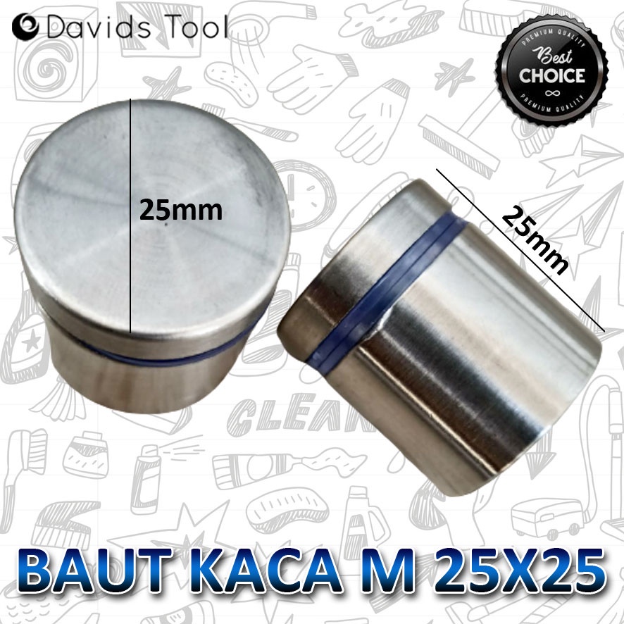 Baut Akrilik Pen Iklan Stainless M25x25