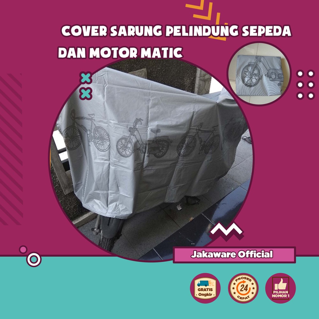 COVER SARUNG PELINDUNG SEPEDA MOTOR MATIC SEPEDAH PENUTUP SELIMUT MANTEL INDOOR OUTDOOR WATERPROOF P