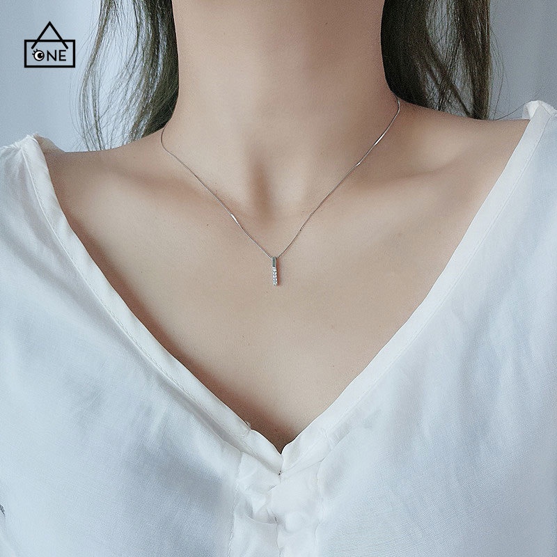 COD❤Korea Kalung Gaya Minimalis Geometris Panjang Wanita Rantai Klavikula Liar A one