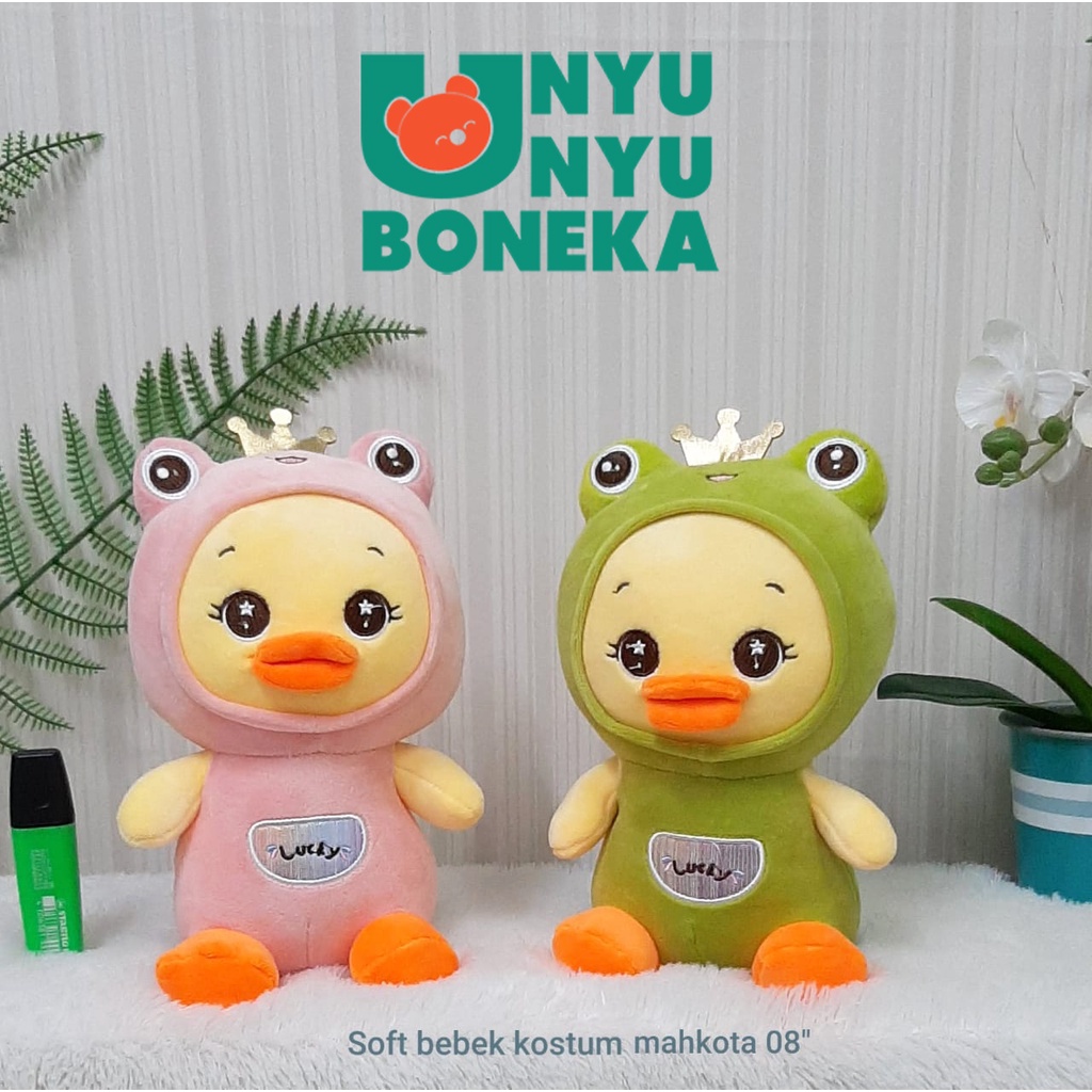 Boneka Soft Bebek Costum Mahkota Size 8&quot;/25cm/mainananak/animal/hadiah