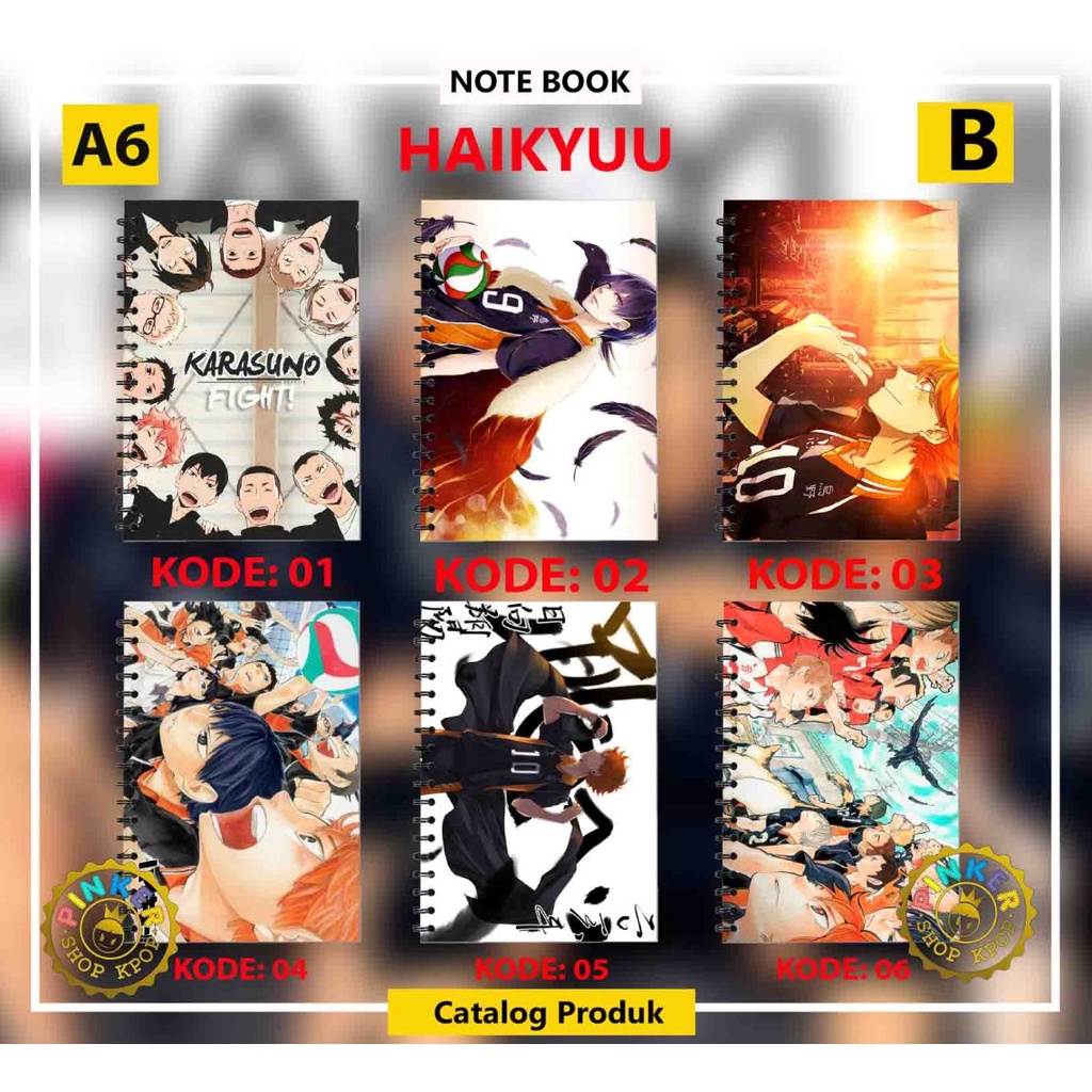 

Note/Notebook ANIME HAIKYUU seri B A6 ISI 50 LEMBAR BUKU/NOTES
