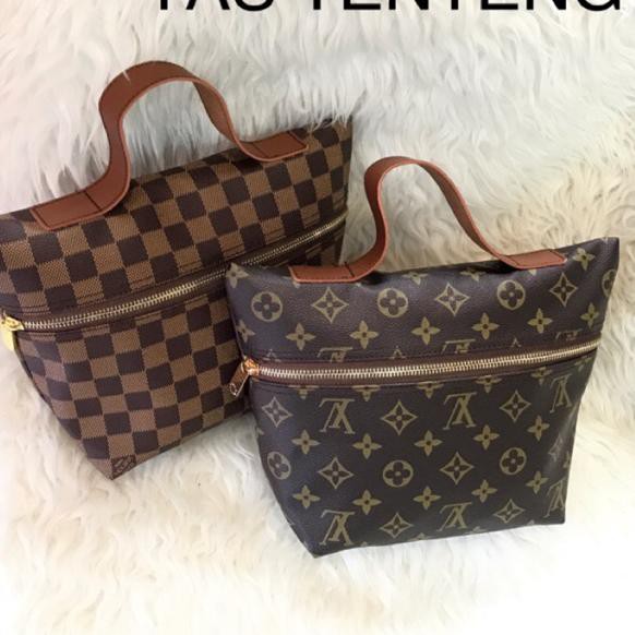 ♫ TAS TENTENG LV KANVAS TAS NGAJI TAS FASHION TENTENG UK S ▲