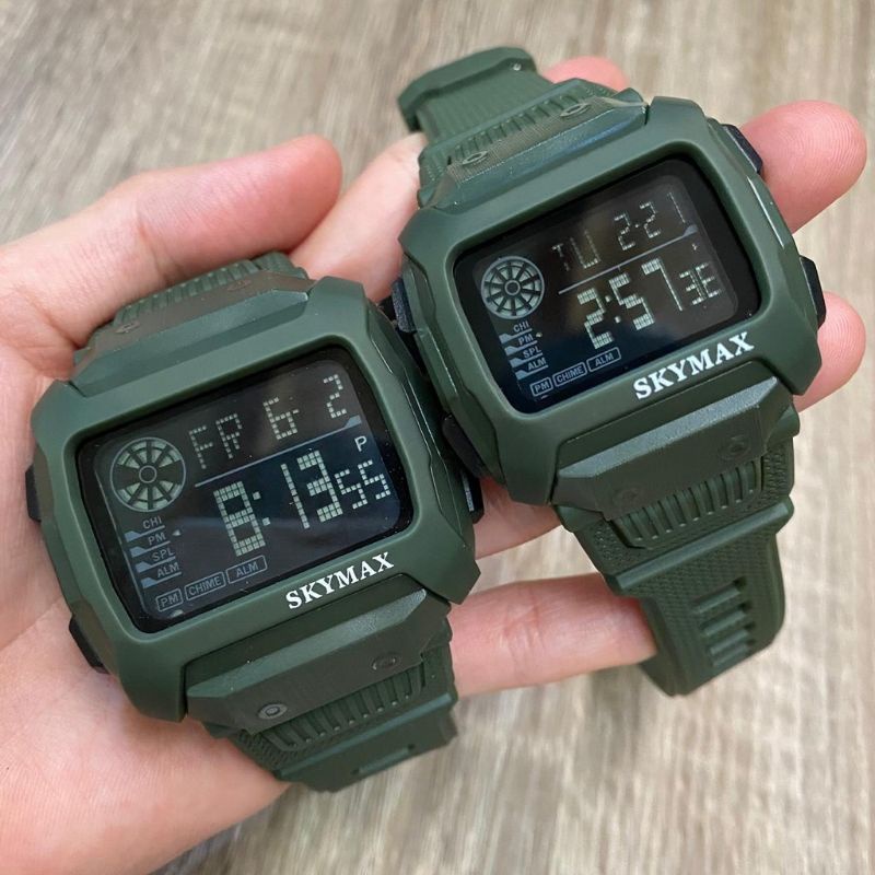 SKYMAX COUPLE JAM TANGAN SPORT PRIA DAN WANITA (WATER PROF)