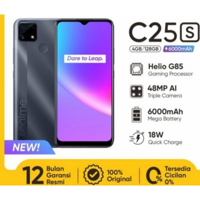 Realme C25S 4GB 128GB Garansi Resmi Realme 4 GB 128 GB