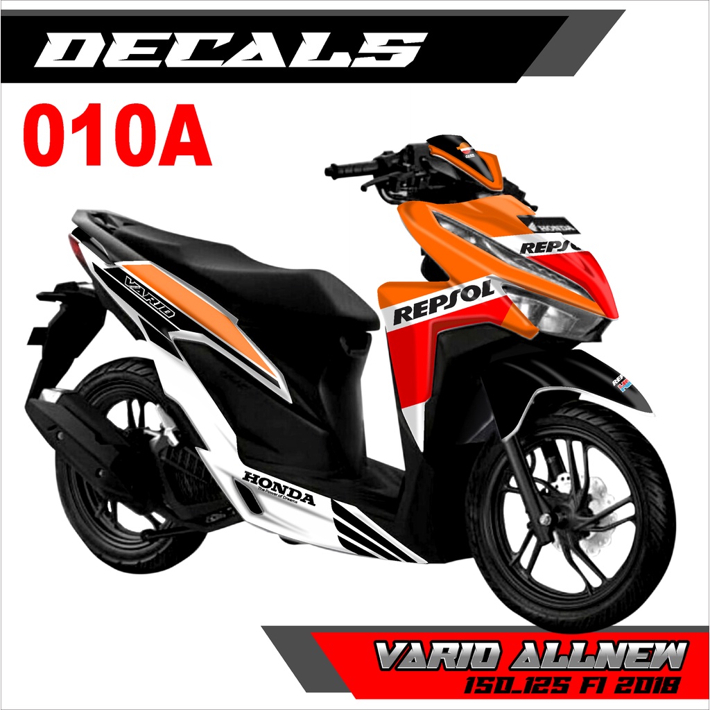 Decal Stiker-Dekal Strip Vario 125/150 LED 2018 Design REPSOL Livery- 010