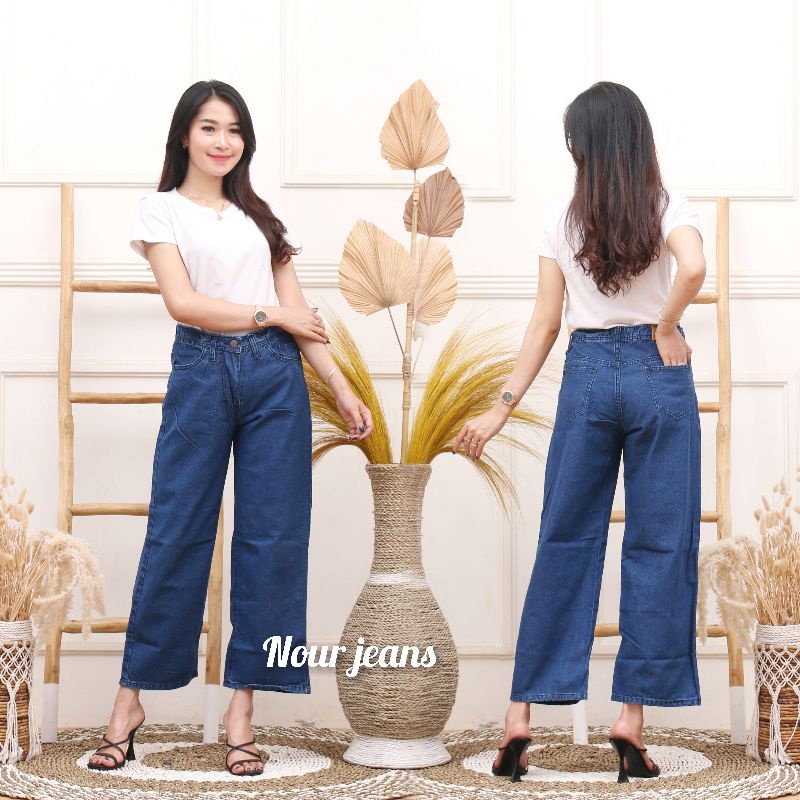 HIGHWAIST KULOT JEANS WANITA LOOSE CELANA KULOT WANITA KULOT OOTD HIJAB KULOT KOREAN CELANA BOY FRIE