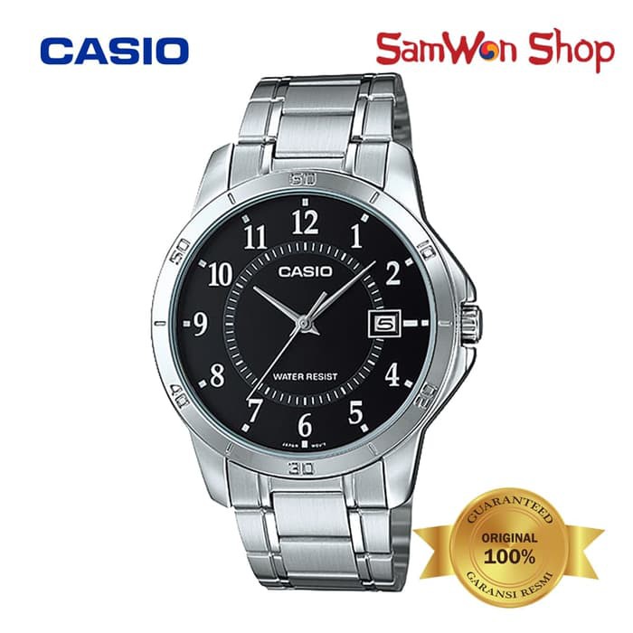 CASIO MTP-V004D-1BUDF MEN'S WATCH BLACK DIAL ION PLATED