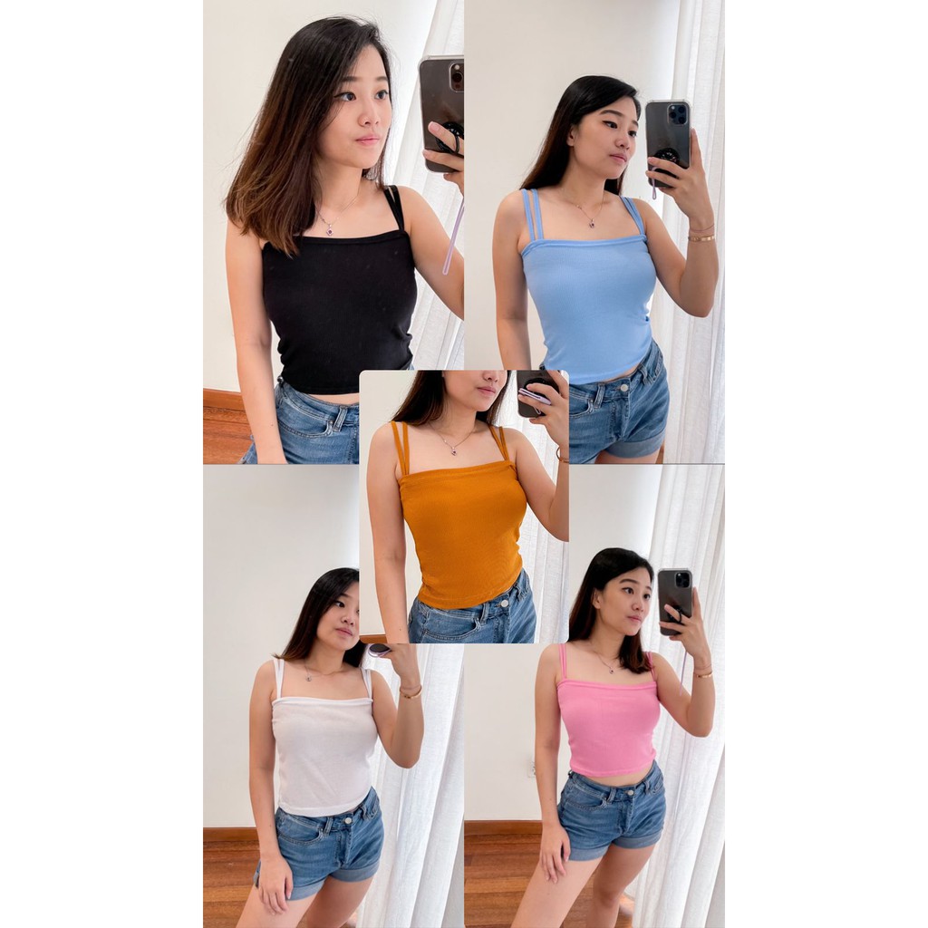 Agnes tanktop / Jedar / atasan crop / atasan casual