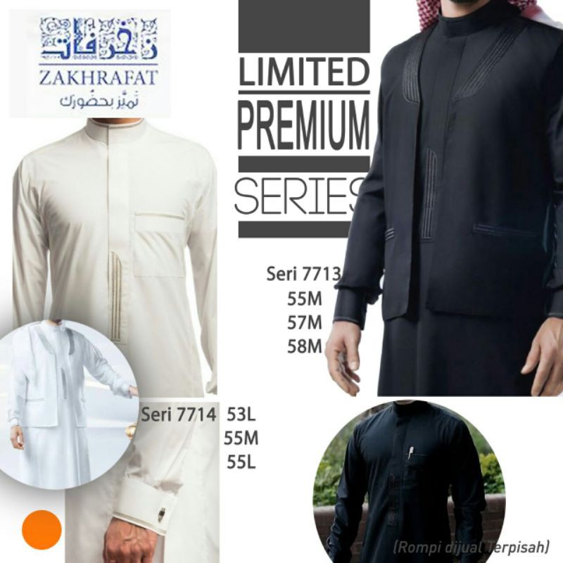 Bisa COD | Jubah Impor Saudi ZAKHRAFAT PREMIUM