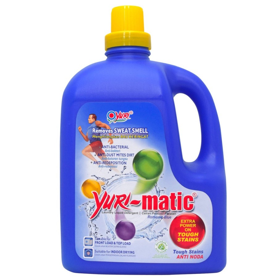 DETERJEN CAIR YURI MATIC 2.8 KG BOTOL DETERGENT FRONT TOP LOAD