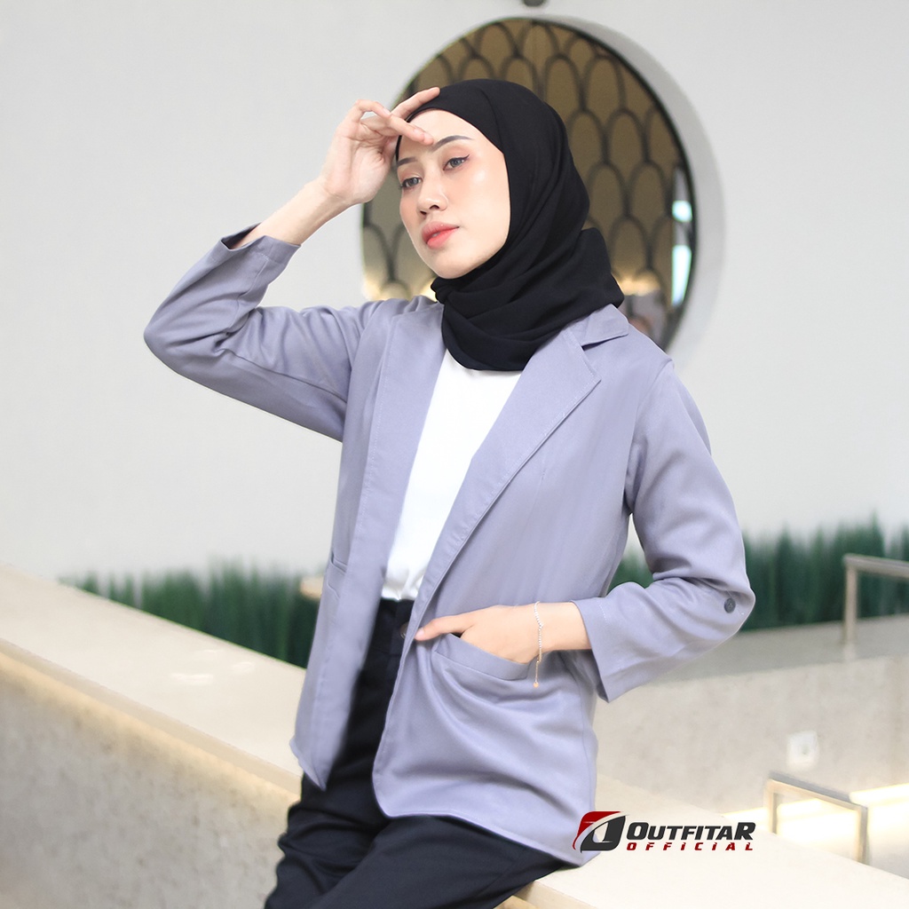 Blazer Longsleeve Wanita Outer Wanita Jas Santai