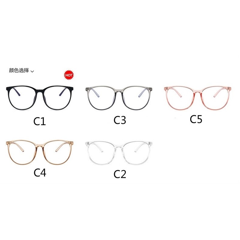 (YUZHU) COD Frame Kacamata Anti Radiasi Wanita Korean Gaya Clear Frame Kacamata Bulat Eyeglasses