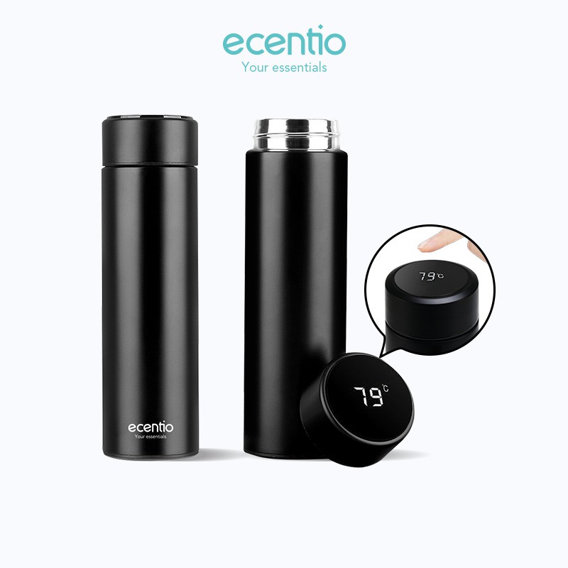 

Ecentio 500ml Led Display Termos Air Panas 304 stainless Vacuum Flask Botol/Tumbler cerdas LED suhu